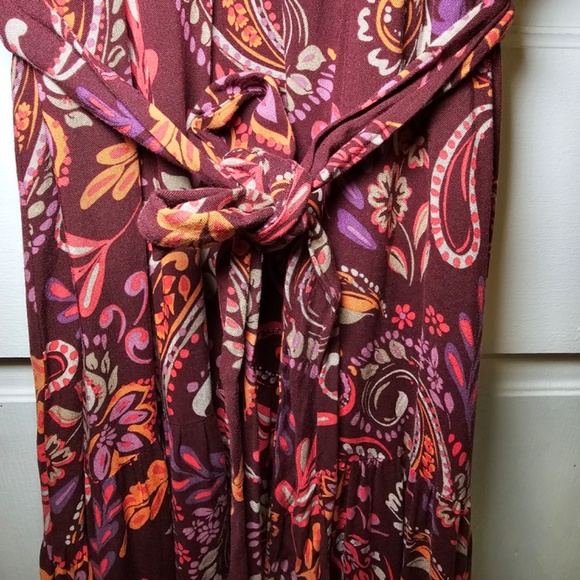 St. John's Bay Womens Long Sleeve Paisley A-Line Dress size L - Picture 7 of 7